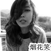 QQ头像黑白带字女生