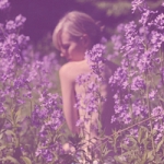 清新紫色系女头图片