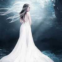 女生穿漂亮白色婚纱QQ头像图片(图18)