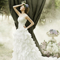 女生穿漂亮白色婚纱QQ头像图片(图19)