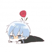 头上长玫瑰可爱男生卡通头像图片