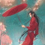 古风中国风伤感红衣拿伞男头