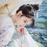 清新国风古风女生打伞头像图片