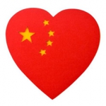 微信好看有创意的中国桃心五星红旗头像图片