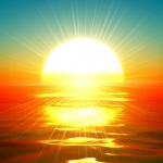 唯美一轮日出金光灿烂头像图片