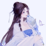 动漫唯美古风扇子女头图片