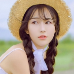 清新戴遮阳帽子女头图片