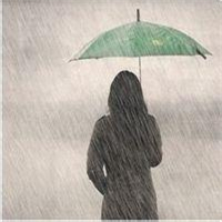 伤感雨中打伞女生丧系头像图片