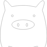 超萌可爱的黑白猪头像图片(图22)