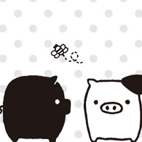 超萌可爱的黑白猪头像图片(图17)