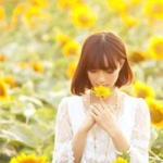 唯美向日葵女头图片