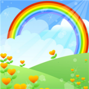 雨后彩虹可爱卡通头像图片