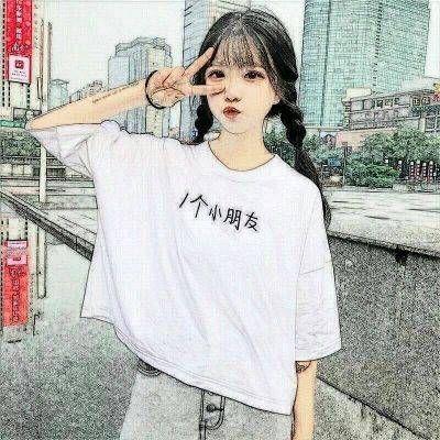 彩绘气质插画女头