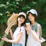 俏皮闺蜜头像可爱小清新真人图片