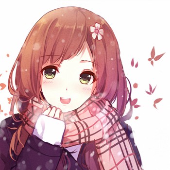 小清新插画头像女生