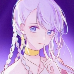 紫色头像女生动漫清纯唯美高清图片