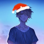 圣诞帽卡通动漫头像男生图片