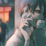 黑暗丧动漫头像男生