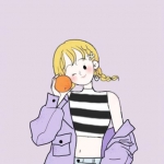 个性头像女简约手绘图片