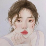 彩色的个性手绘男女头像图片