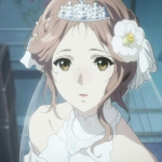 唯美高清漂亮穿婚纱的卡通女孩头像图片