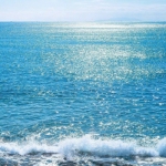 唯美蓝色大海风景头像图片