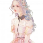 手绘美女水彩唯美人物头像图片