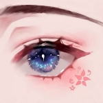 唯美单只的手绘眼睛头像图片