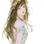 高贵高清精致优雅的手绘女生头像图片