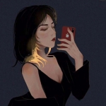 冷艳高清的手绘女超拽头像图片