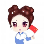 爱国拿国旗的卡通人物高清头像图片