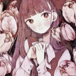 唯美好看高清带花的动漫女头图片