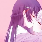 动漫高清一对两张的女生与女生百合头像图片