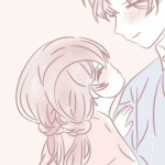 二次元高清一对两张的情头粉色系动漫图片