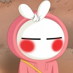 情头好看高清的动漫兔子一左一右图片