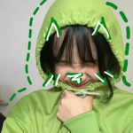 绿色系高清清新可爱的女头图片