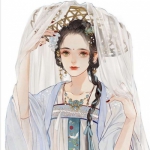 唯美好看的古风女生高清手绘头像图片