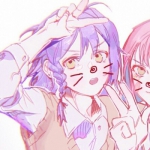 2人动漫可爱高清的仙女闺蜜头像图片