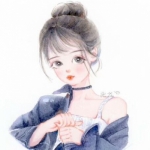 手绘淑女高清头像图片