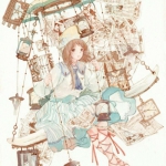 微信清新高清青春的女头动漫插画图片