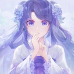 唯美好看高清的动漫女头可爱仙气紫色图片