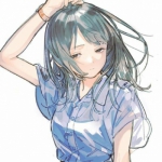 QQ高清简单的动漫女头图片