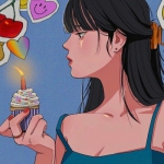 成熟好看高清的插画头像女生图片