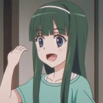 动漫绿色系高清可爱的女头图片