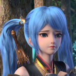 动漫蓝色头发高清女头图片