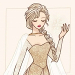 穿婚纱高清唯美仙气的迪士尼公主嫁衣头像图片