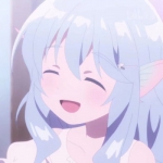 微信高清超萌可爱的浅蓝动漫女头图片