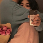 微信幸福甜蜜一对两张高清真人情头图片