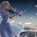 唯美拉小提琴漫画女头图片