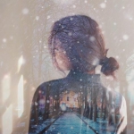 加成伤感背影意境女头图片